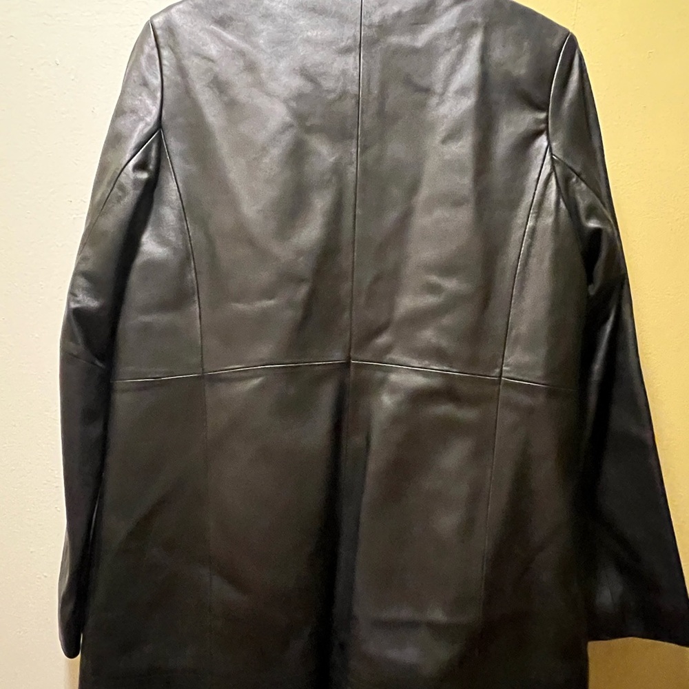 Women leather jacket small black siena studio